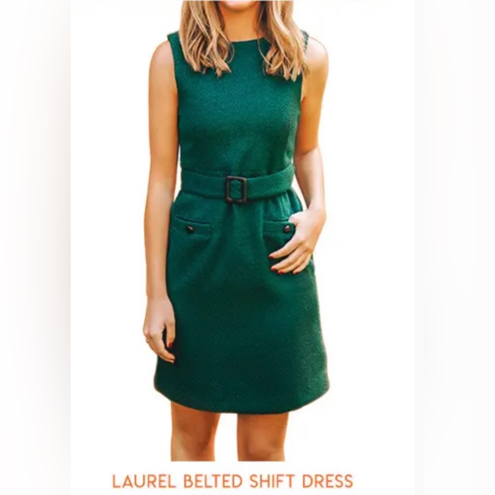 Kiel James Patrick Laurel Belted Shift dress